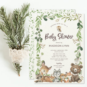 Invitation pour une Baby Shower sur le thème des A