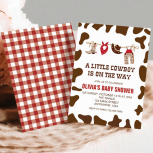 Invitation pour une baby shower sur le thème du co