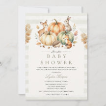 Invitation pour une Baby Shower sur les Animaux de