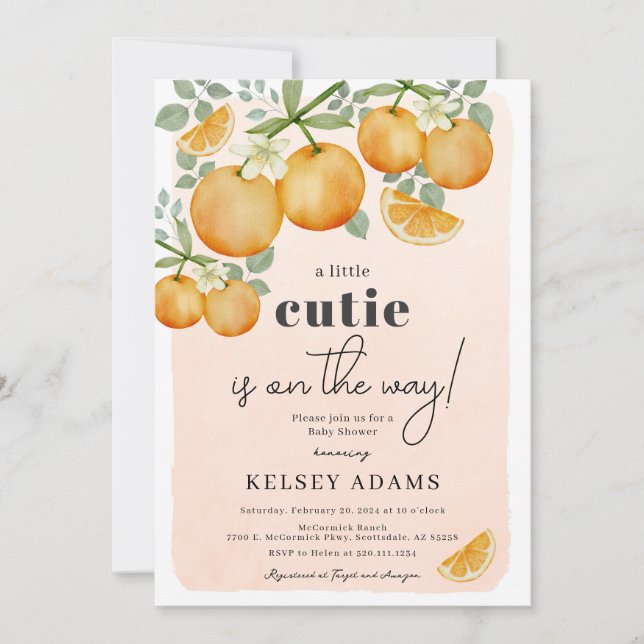 Invitation pour une Baby Shower 'Un Petit Bout de  (Devant)