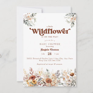 Invitation pour une baby shower Wildflower