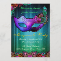 Invitation pour une célébration de fête masquée av