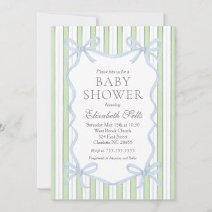 Invitation pour une douche de bébé garçon, Douche