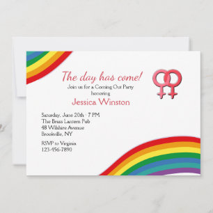 Invitation pour une femme sortant du placard