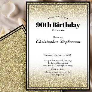 Invitation pour une fête d'anniversaire 90 ans en