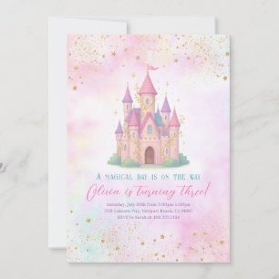 Invitation pour une fête d'anniversaire au château