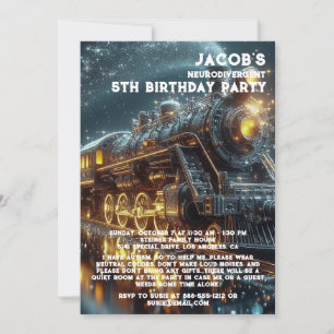 Invitation pour une fête d'anniversaire autiste ne