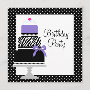 Invitation pour une fête d'anniversaire avec un Cu