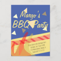 Invitation pour une fête d'anniversaire BBQ Cookou