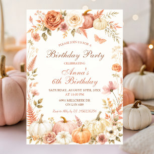Invitation pour une fête d'anniversaire Boho autom