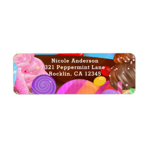 Invitation pour une fête d'anniversaire Candy Land