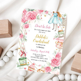 Invitation pour une fête d'anniversaire d'Alice au