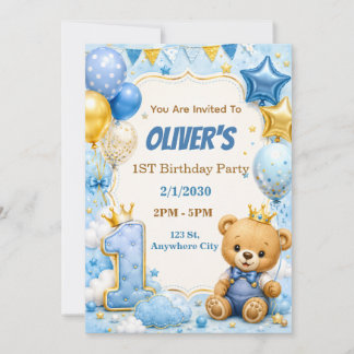 Invitation pour une fête d'anniversaire de 1 an av