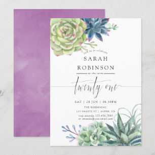 Invitation pour une fête d'anniversaire de 21 ans