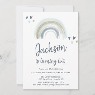 Invitation pour une fête d'anniversaire de 2 ans b