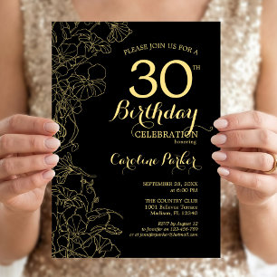 Invitation pour une fête d'anniversaire de 30 ans 