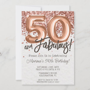 Invitation pour une fête d'anniversaire de 50 ans