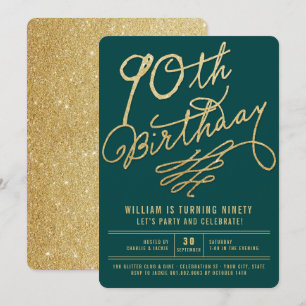 Invitation pour une fête d'anniversaire de 90 ans