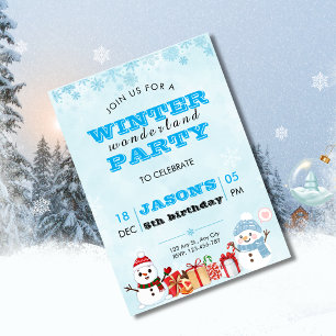Invitation pour une fête d'anniversaire de Bonhomm