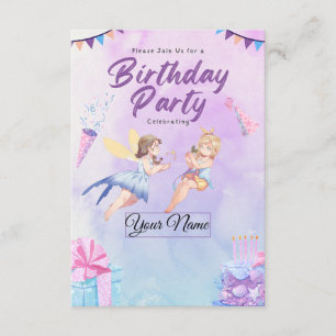 Invitation pour une fête d'anniversaire de conte d
