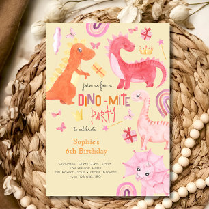 Invitation pour une fête d'anniversaire de dinosau
