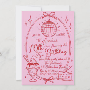 Invitation pour une fête d'anniversaire de fille a
