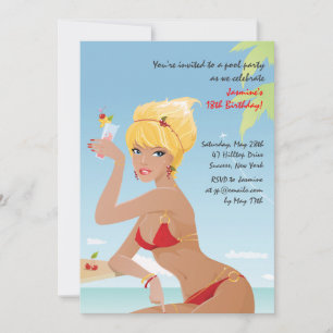 Invitation pour une fête d'anniversaire de fille e