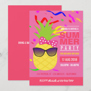 Invitation pour une fête d'anniversaire de fille t