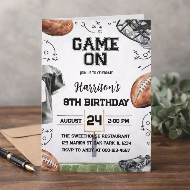 invitation pour une fête d'anniversaire de footbal (Créateur téléchargé)