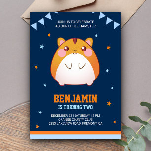 Invitation pour une fête d'anniversaire de hamster