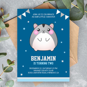Invitation pour une fête d'anniversaire de hamster