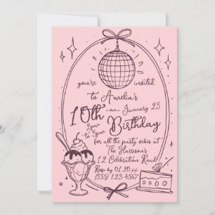Invitation pour une fête d'anniversaire de la Fill