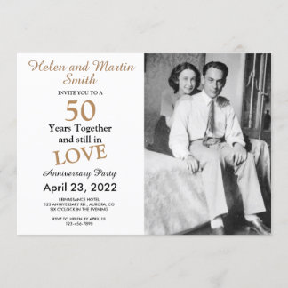 Invitation pour une fête d'anniversaire de mariage