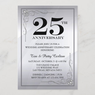 Invitation pour une fête d'anniversaire de mariage