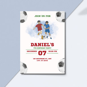 Invitation pour une fête d'anniversaire de match d