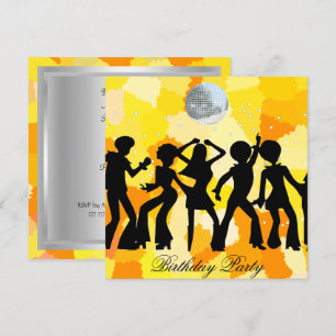 Invitation pour une fête d'anniversaire disco