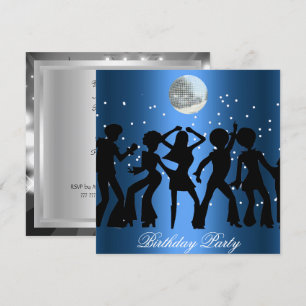 Invitation pour une fête d'anniversaire Disco 70's