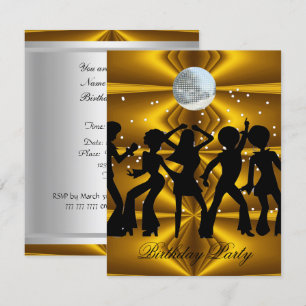 Invitation pour une fête d'anniversaire disco avec