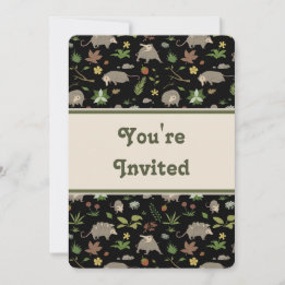 Invitation pour une fête d'anniversaire en forêt a