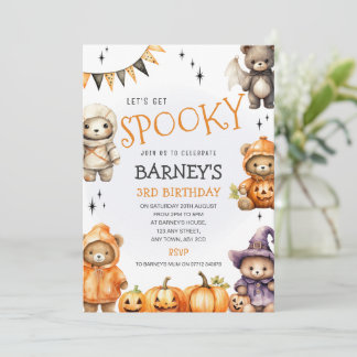 Invitation pour une fête d'anniversaire Halloween