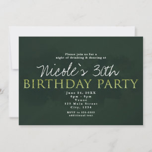 Invitation pour une fête d'anniversaire moderne ve