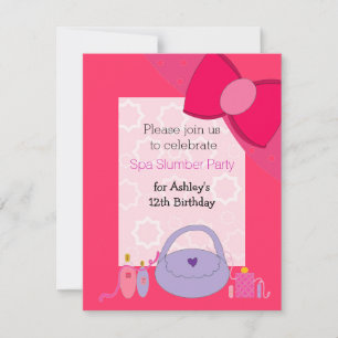 Invitation pour une fête d'anniversaire Pretty Bow