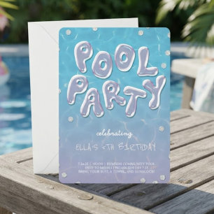 Invitation pour une fête d'anniversaire Splash Bas