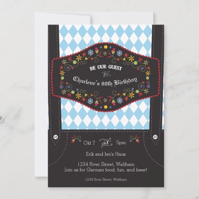 Invitation pour une fête d'anniversaire sur le thè (Devant)