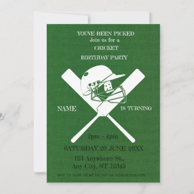 Invitation pour une fête d'anniversaire sur le thè (Devant)