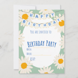 Invitation pour une fête d'anniversaire Tournesol