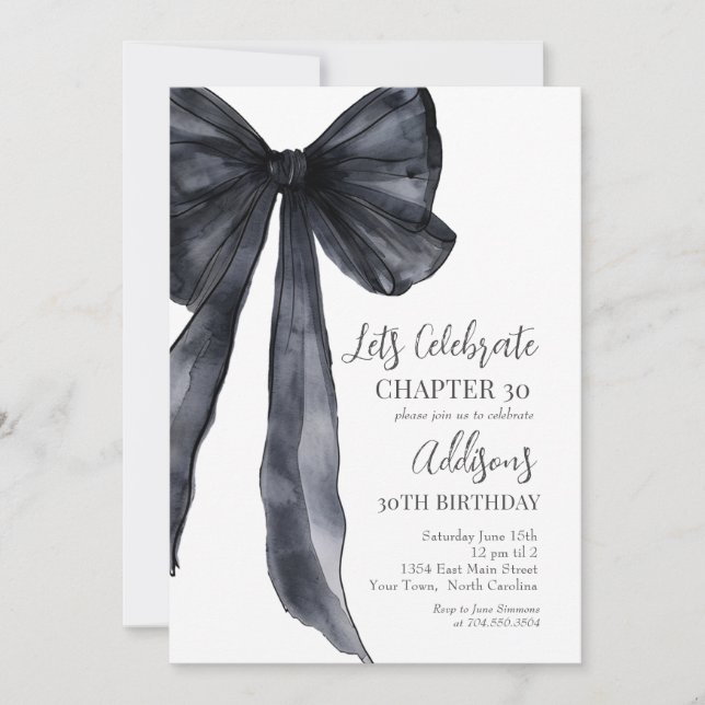 Invitation pour une fête d'anniversaire trentième  (Devant)