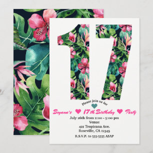 Invitation pour une fête d'anniversaire tropical f