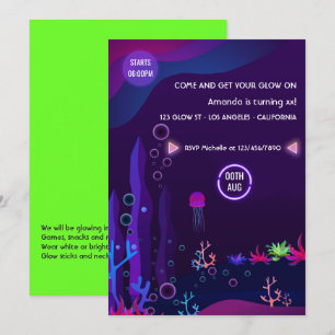 Invitation pour une fête d'anniversaire Under the