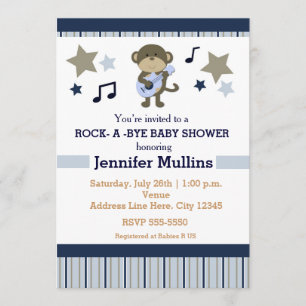 Invitation pour une fête de bébé sur le thème de s